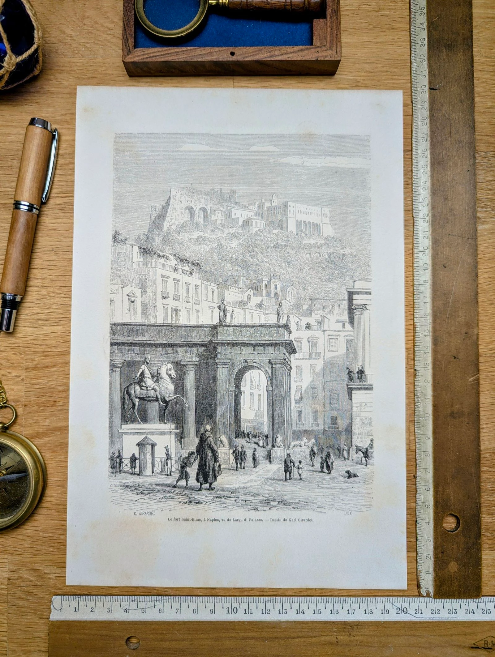 Castel Sant'Elmo, Naples. Imprimée en 1861.